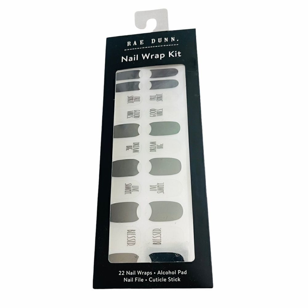 NWT Rae Dunn Black Nail Wrap Kit
